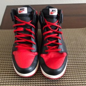 Nike Dunk High Cmft “bred” Black Red Size 12